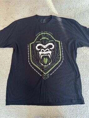 Men’s Black Graphic Gorilla Tee - Harness The Fury